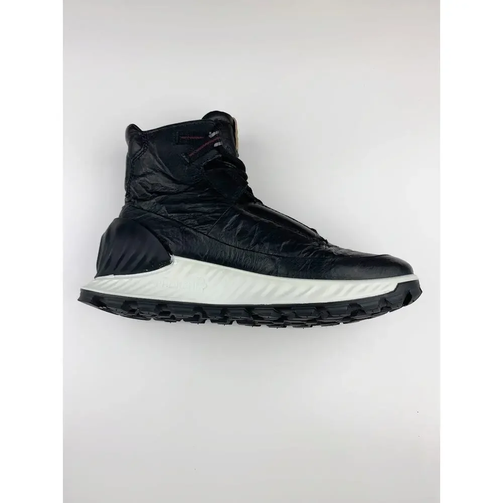 Ecco Exostrike Leather Mid-Cut Outdoor Boots Black Dyneema Men's 39 US 5 5.5